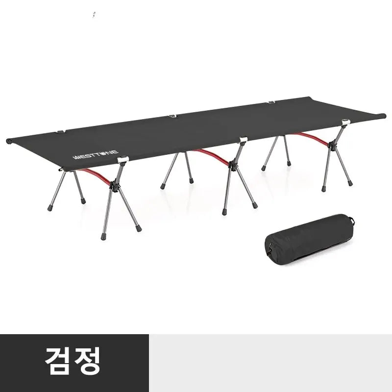 WESTTUNE Portable Folding Camping Cot – Ultralight Aluminum Sleeping Bed for Outdoor Travel